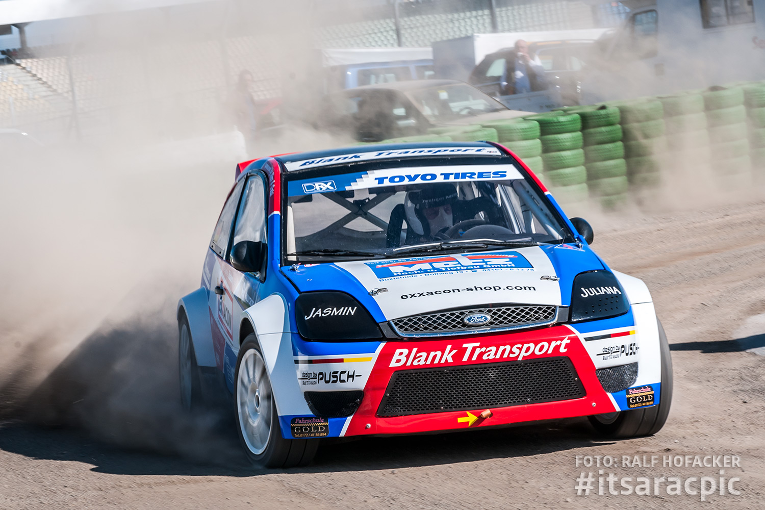 Sven Seeliger mit seinem Ford Fiste ST1600 beim Testtag der Deutschen Rallycross Meisterschaft in Hockenheim